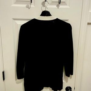 Black and white quarter sleeve cardigan, perfect for a work outfit on cool days